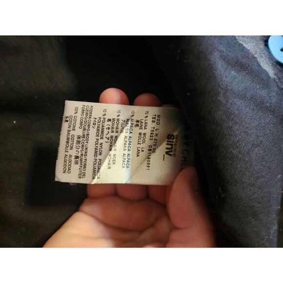 See by Chloe zebra stripe wool blend coat size 8 - Picture 3 of 5